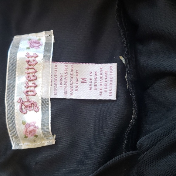 Forever 21 Sheer Layered Black Knee Length Halter Dress Size Medium - Picture 15 of 15